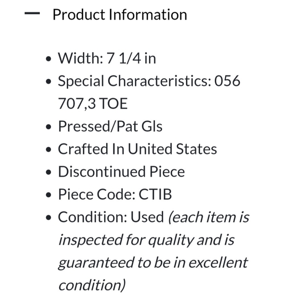Fostoria American 3 Toed Tidbit 7 1/4" Sparkling Cubist Server - Picture 5 of 15